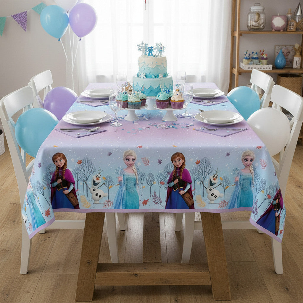 Tovaglia decorazione per compleanno dei bambini e feste a tema, Rettangolare, 120 cm x 180 cm, lavabile