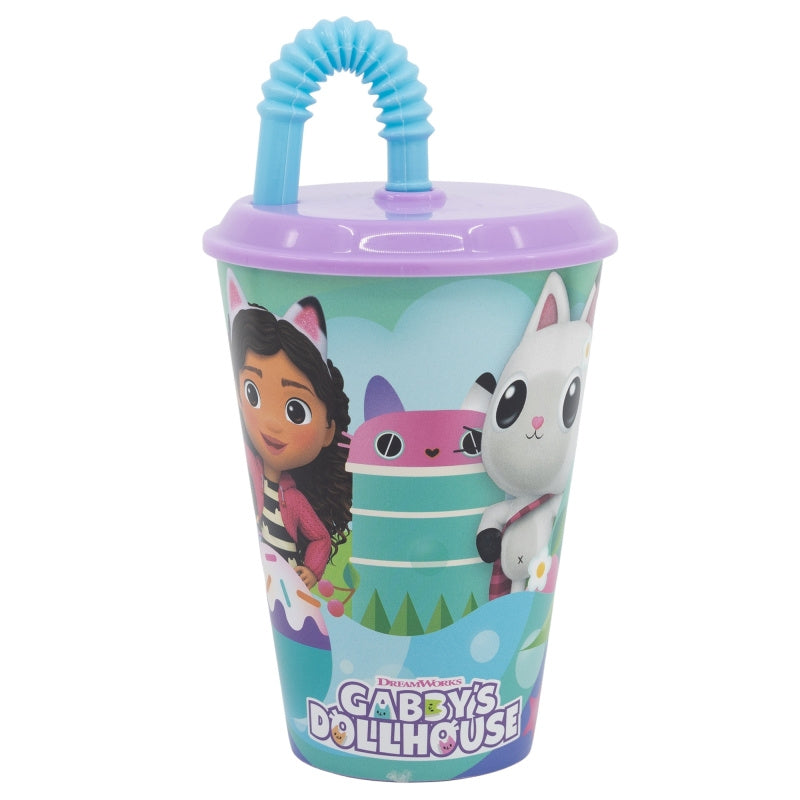 Kids' Cup Con Cannuccia e coperchio Riutilizzabile - 430 ml