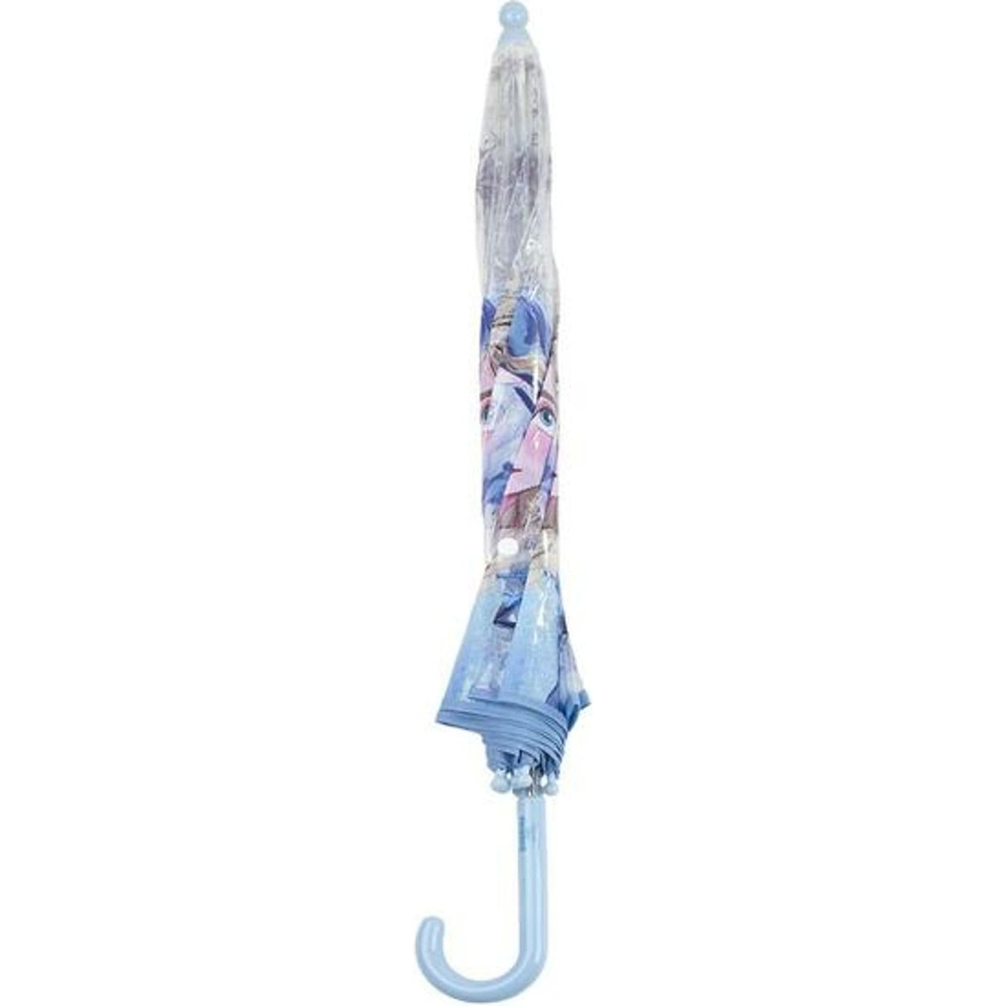 FROZEN - Ombrello da Pioggia Trasparente e Multicolore unisex a campana per bambini