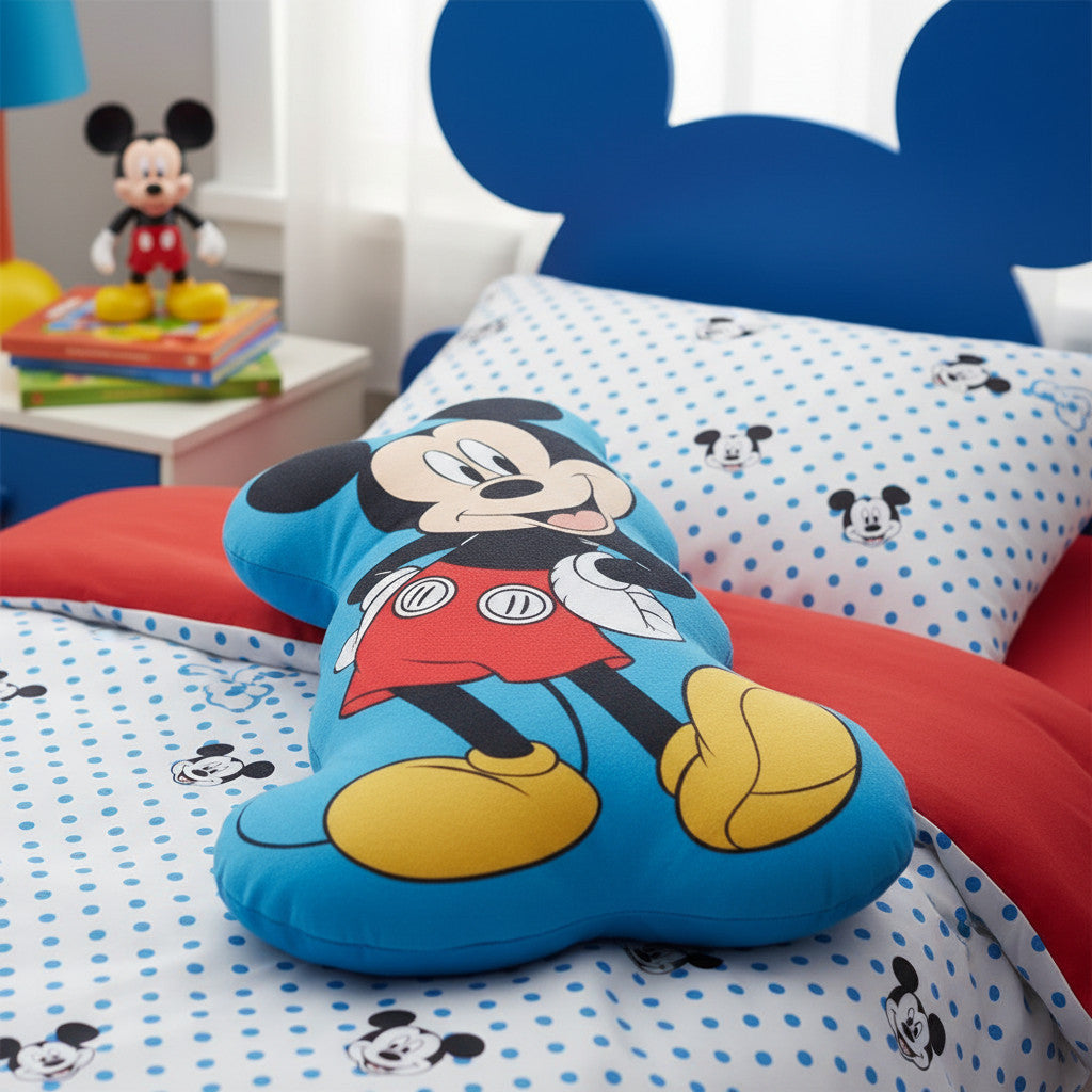 Cuscino 3D Shaped Sagomato Bambini in Poliestere con la Forma sagoma personaggio TOPOLINO