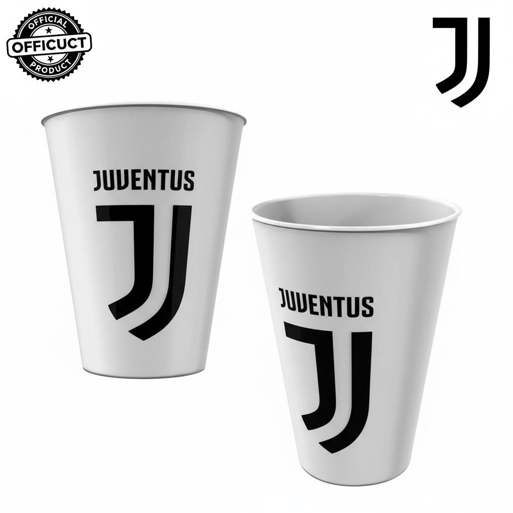 Set 2 Bicchieri in plastica 260ml Tifoso Senza BPA/Regalo  Ragazzi Prodotto Ufficiale  JUVENTUS