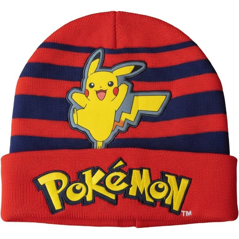 Cappello Invernale Morbido e Caldo Bambini e Ragazzi POKEMON (Rosso)