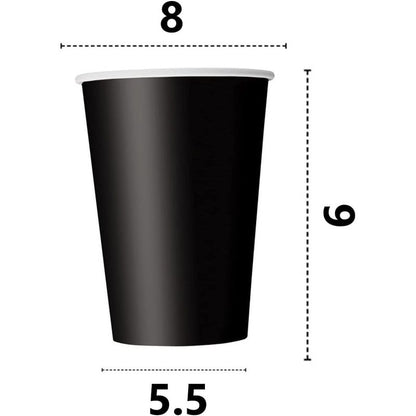 Kit Festa 8 Persone Set Tavola Addobbi Party Compleanno con 8 Piatti, 8 Bicchieri e tovaglioli