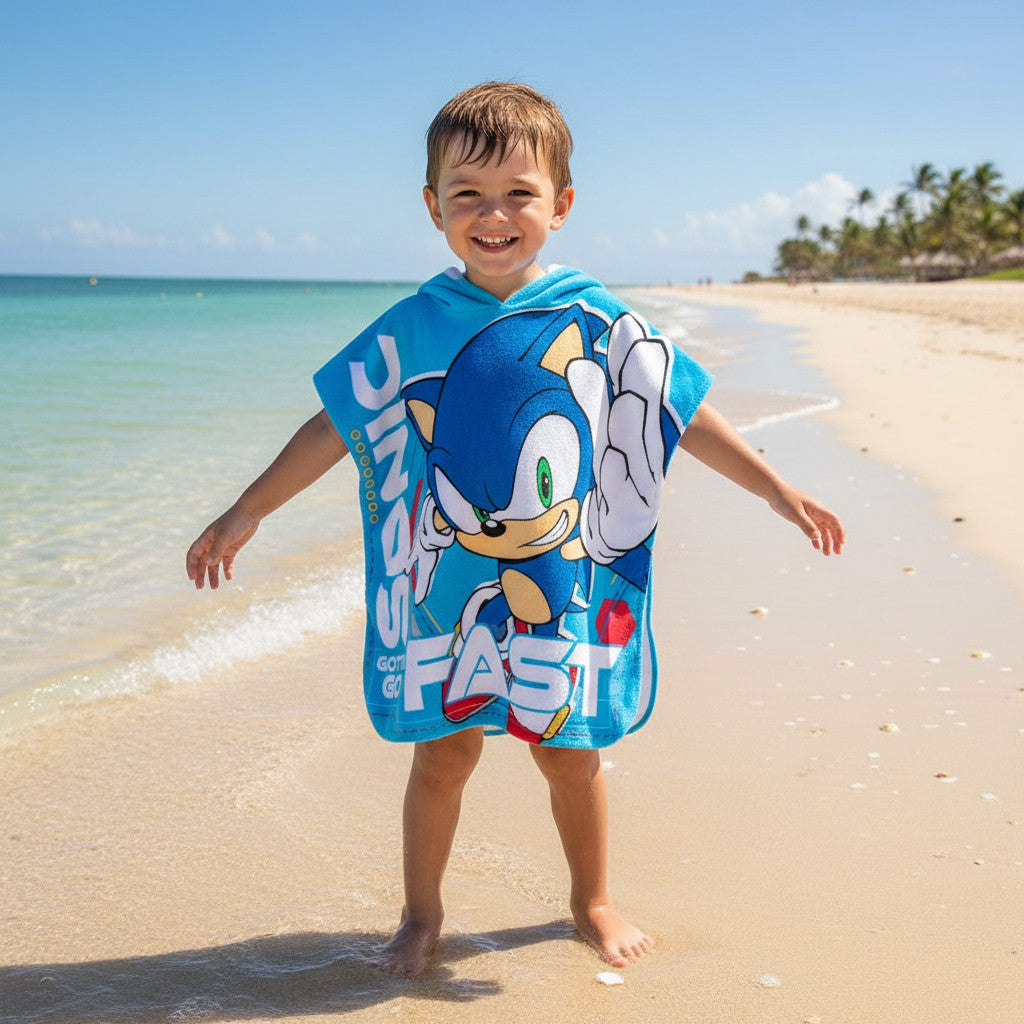 Poncho con cappuccio Asciugamano da spiaggia Mare e piscina Accappatoio in microfibra 55X90 cm asciugatura rapida, ultra morbido