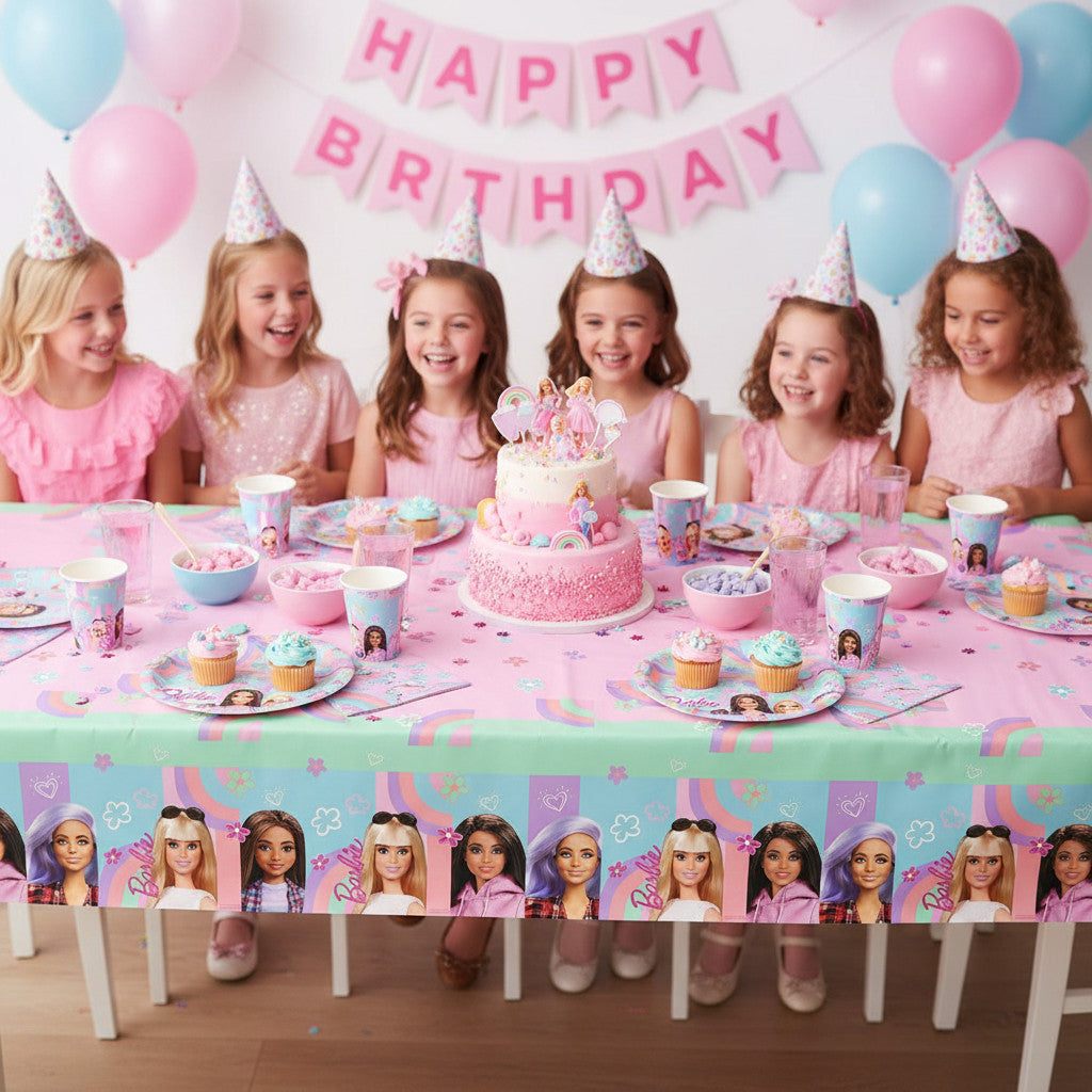 Tovaglia decorazione per compleanno dei bambini e feste a tema, Rettangolare, 120 cm x 180 cm, lavabile