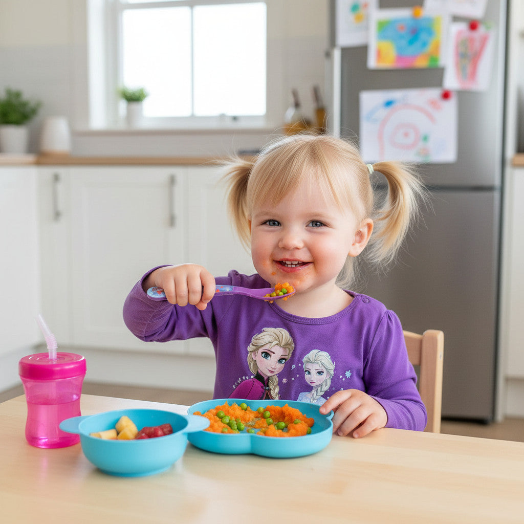 Set Posate per Bambini in Plastica Alimentare - Forchetta e Cucchiaio Made in Spain FROZEN