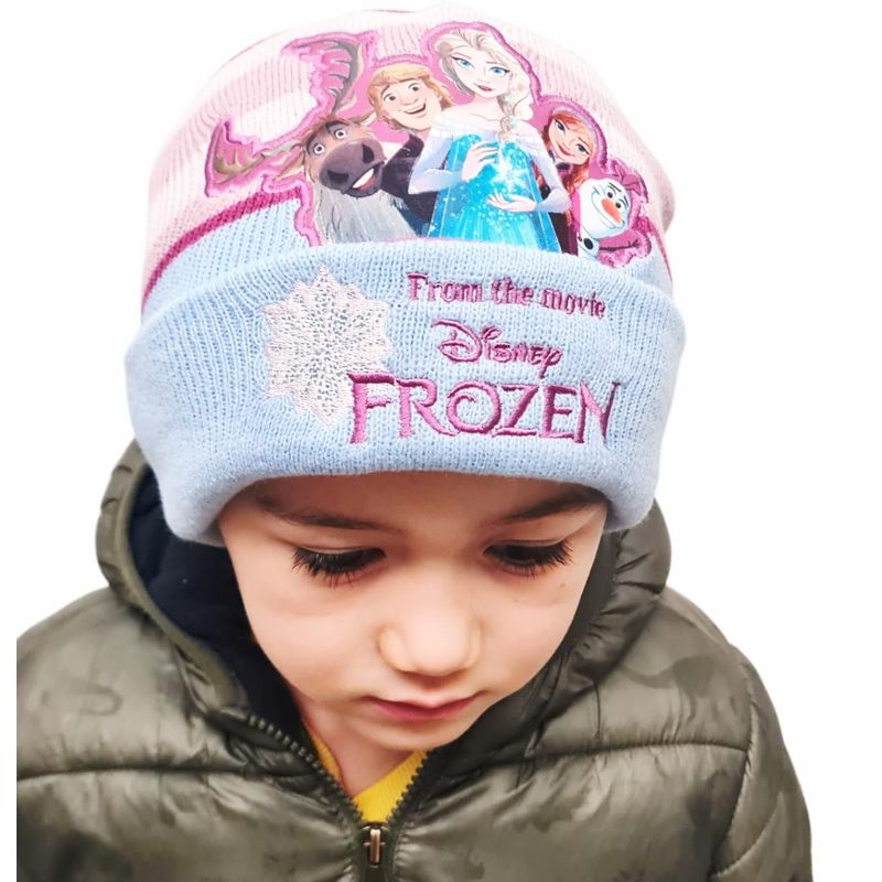 Cappello Invernale Morbido e Caldo Bambini FROZEN (Celeste)