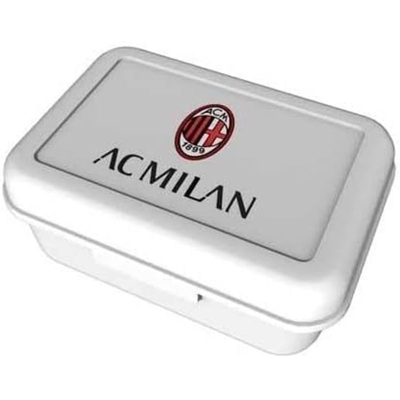 Set Regalo Portamerenda + Tazza in confezione regalo Tifoso Senza BPA per Ragazzi Prodotto Ufficiale (Milan)