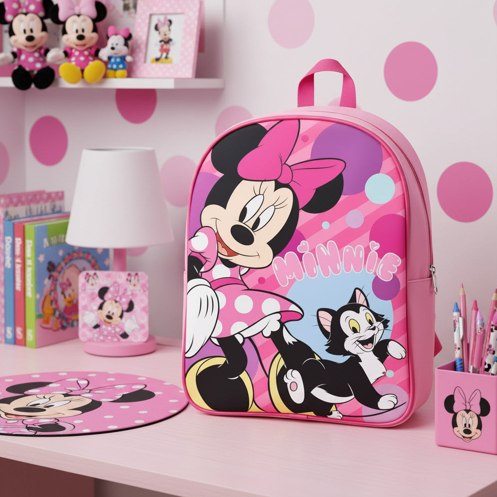 Zaino per bambini Zainetto Asilo Infanzia per la Scuola e tempo libero con chiusura lampo (per MINNIE)