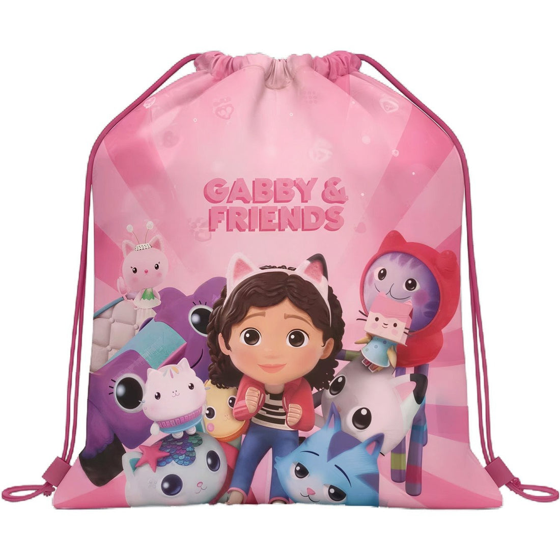 Sacca Sportiva con manici e tasca per Bambino, Borsa Coulisse Zaino per Asilo, Palestra, Piscina, Viaggio, Portascarpe G