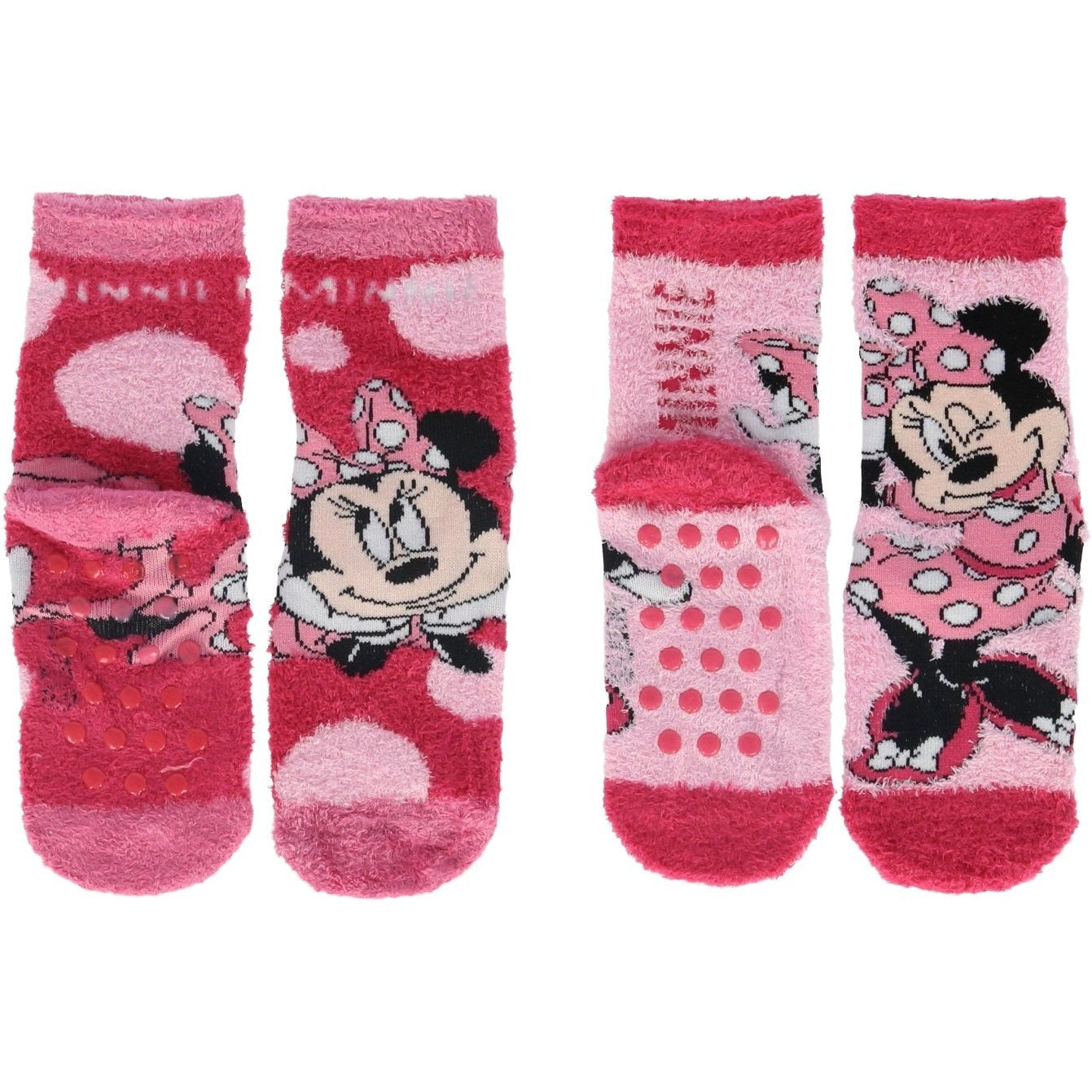 2 paia Calzini Antiscivolo Ufficiali Minnie Mouse per Bambini