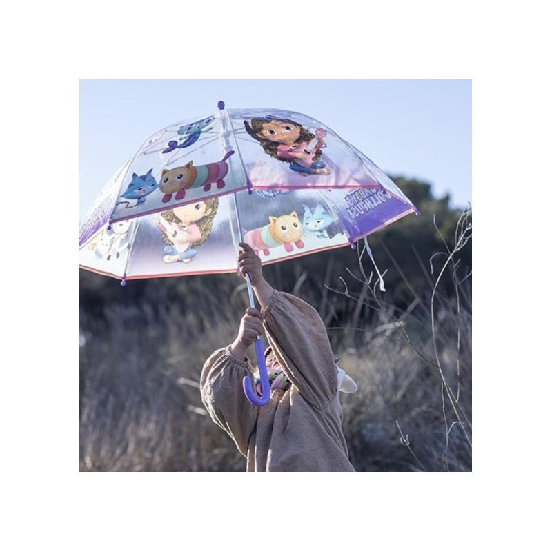 Ombrello da Pioggia Trasparente e Multicolore unisex a campana per bambini GABBY