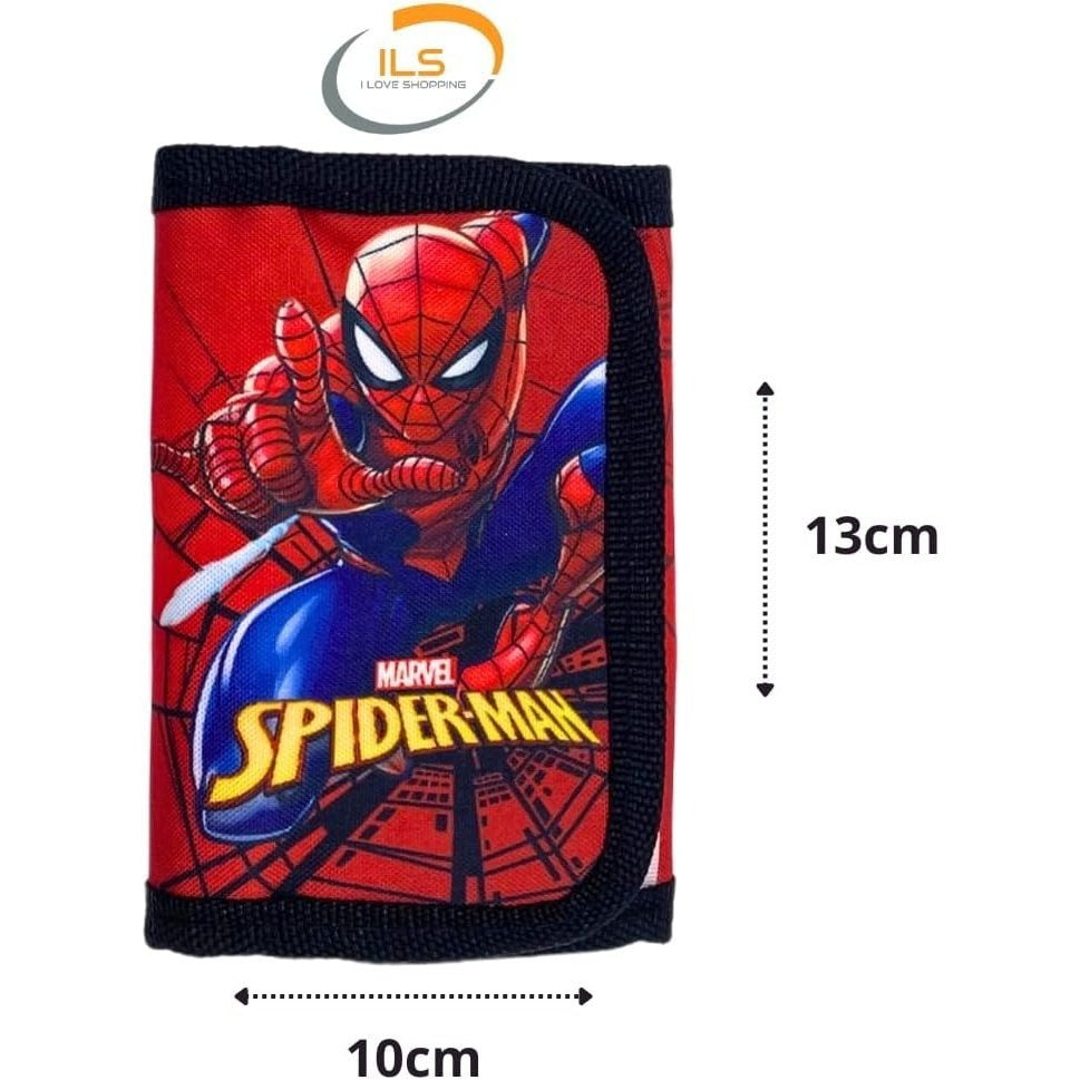 Portafoglio per bambini e ragazzi portafogli con portamonete e portatessere SPIDER