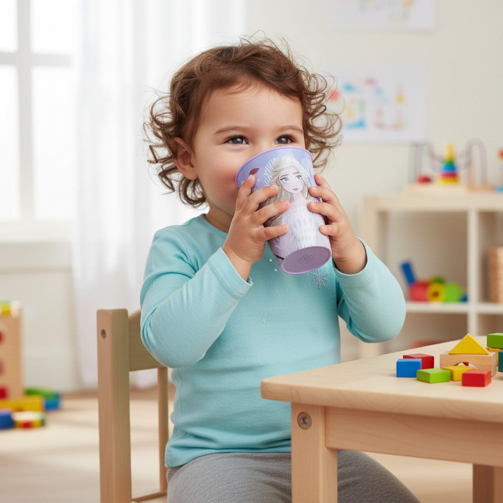 Set 2 Bicchieri per Bambini 260 ml in plastica Senza BPA Regalo per Bimba