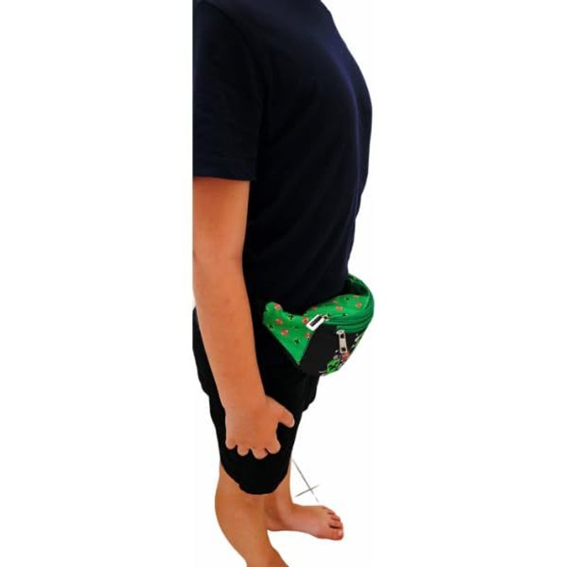 Borsello Bambino Marsupio Tracolla Ragazzo Spalla Regolabile Viaggio Sportivo Tempo Libero Gadget Minecraft 2 Tasche Zip
