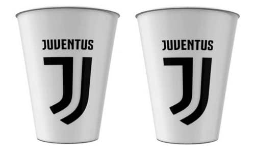 Set 2 Bicchieri in plastica 260ml Tifoso Senza BPA/Regalo  Ragazzi Prodotto Ufficiale  JUVENTUS