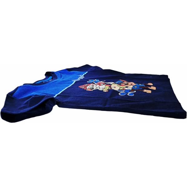 Maglietta in Cotone Maglia  Ragazzo T-Shirt Abbigliamento Bambino  Paw Patrol 4 Anni (IT, età, 5 Anni, Regular, Bambino, Blu)