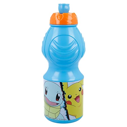 Borraccia Sport in plastica Bottiglia  Bambini 400ML con beccuccio retraibile POKEMON
