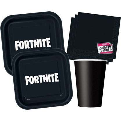 Kit Festa 8 Persone Set Tavola Addobbi Party Compleanno con 8 Piatti, 8 Bicchieri e tovaglioli