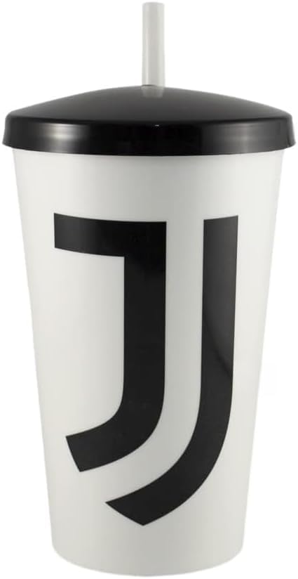 Bicchiere Ufficiale con Tappo in plastica 430ml  Tifoso Bambini Made in Italy ( JUVENTUS)