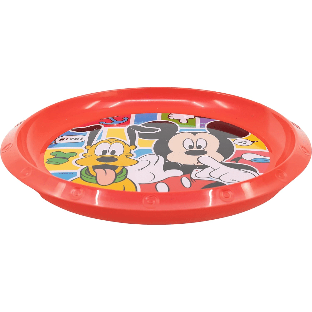 Set di stoviglie riutilizzabile per bambini bicolore – Set composto da 5 pezzi: Piatto, ciotola, bicchieri e posate per bambini e bebé - TOPOLINO