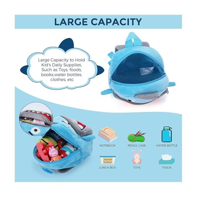 Zainetto Asilo Bambini, Zainetto Bimbo 1-3 Anni Nido Preschool Peluche 3D Animaletti Borsa Zaino Bambino Bambina Morbido Mini