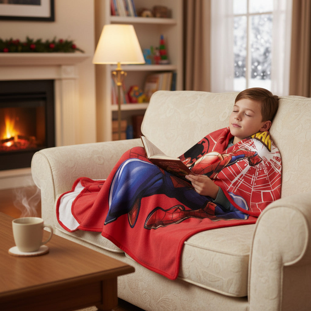 Coperta Plaid Morbida e Calda 100x140cm per Bambini Pile con stampa