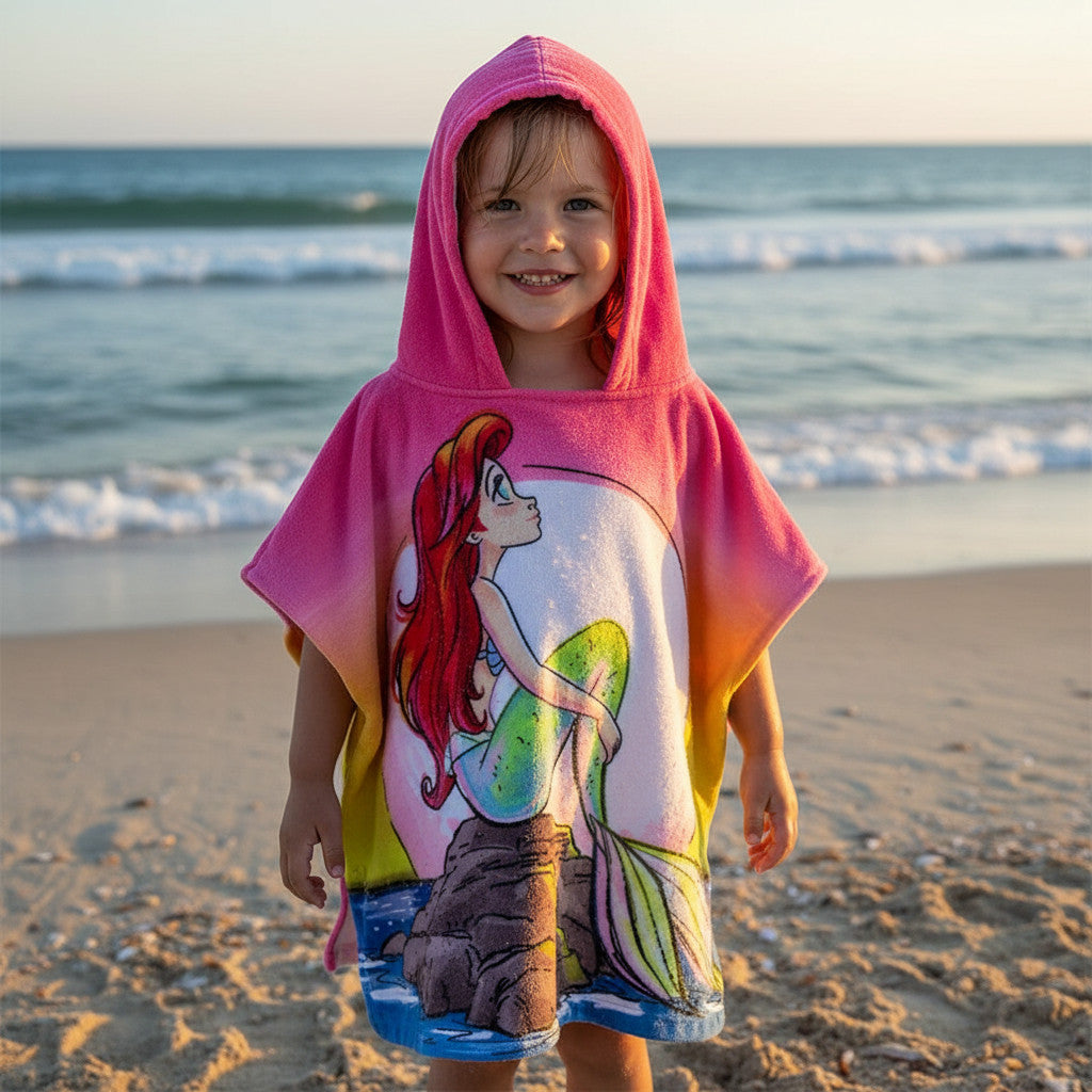 Poncho con cappuccio Asciugamano da spiaggia Mare e piscina Accappatoio in microfibra 55X90 cm asciugatura rapida, ultra