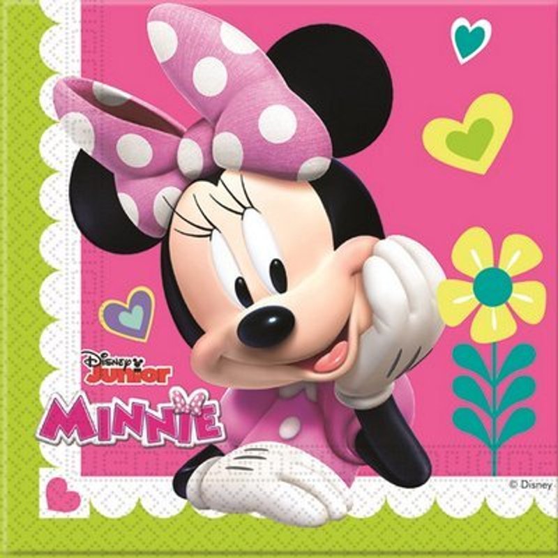 Kit Festa 8 Persone Set Tavola Addobbi Party Compleanno con 8 Piatti, 8 Bicchieri e tovaglioli (Minnie Mouse)