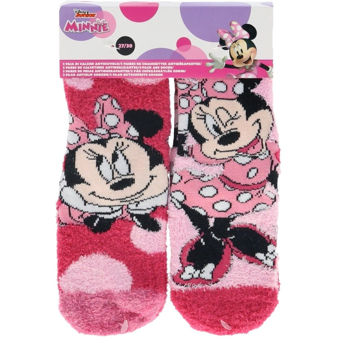 2 paia Calzini Antiscivolo Ufficiali Minnie Mouse per Bambini