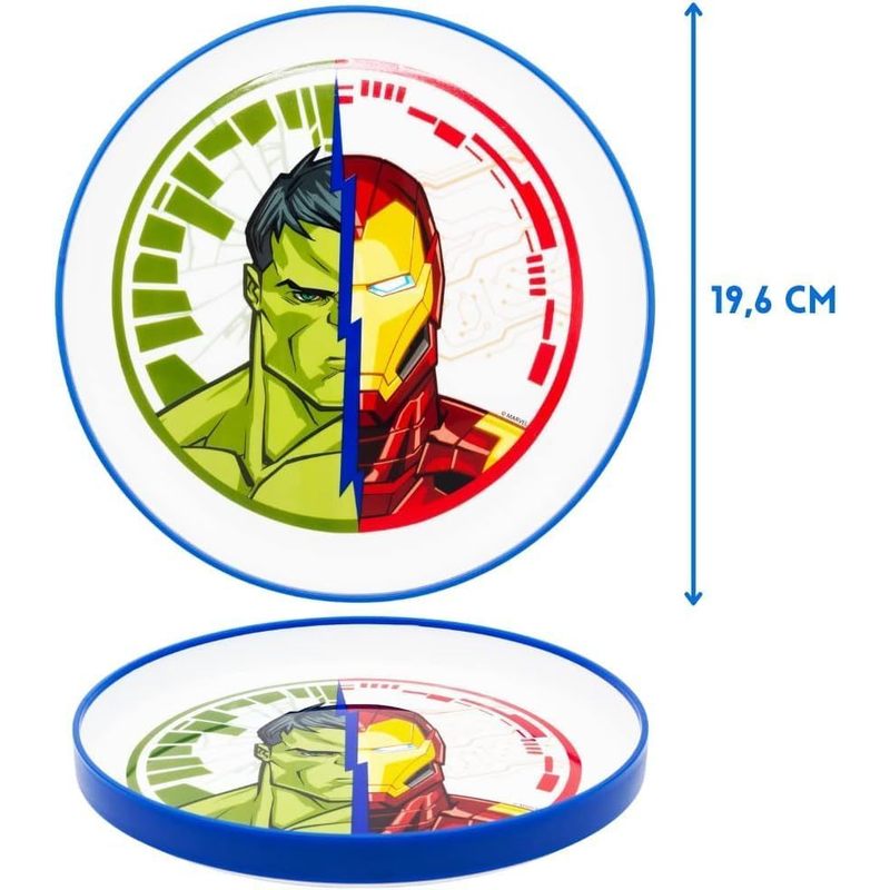 Set di stoviglie riutilizzabile  bambini bicolore – Set composto da 3 pezzi: Piatto, ciotola e bicchiere  bambini e bebé