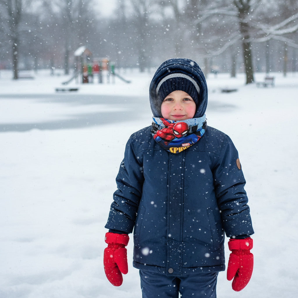 ìScaldacollo Sciarpa Tubolare Bambini Caldo Bimbo Scollo Termico Invernale Ragazzi Morbido SPIDERMAN