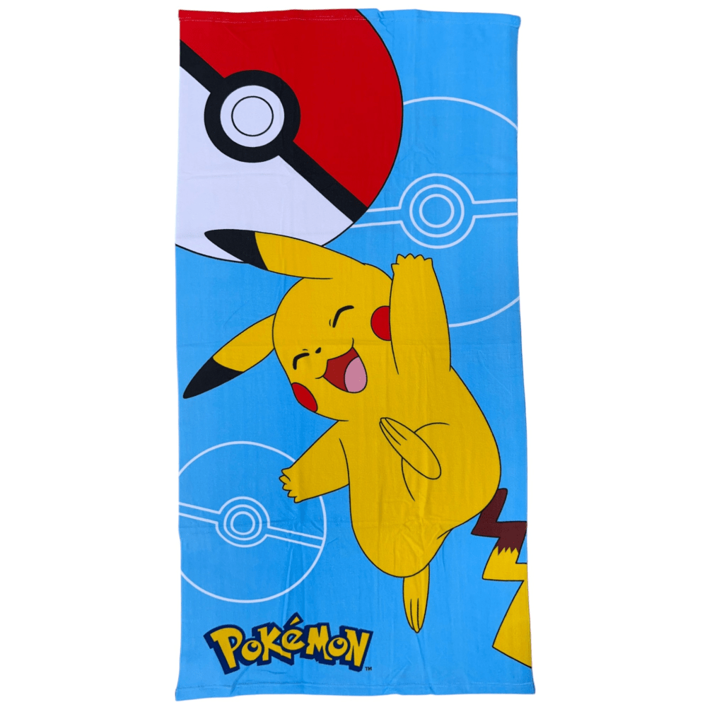 POKEMON - Telo Mare Asciugamano da spiaggia e piscina in microfibra CM. 140X70 asciugatura rapida, ultra morbido