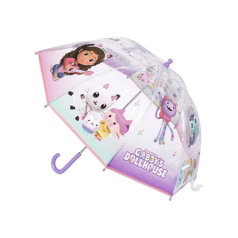Ombrello da Pioggia Trasparente e Multicolore unisex a campana per bambini GABBY