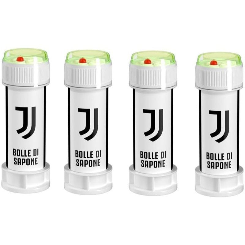 Bolle di Sapone Juventus - Confezione 4 Pezzi - Gadget Ufficiale per Feste e Compleanni