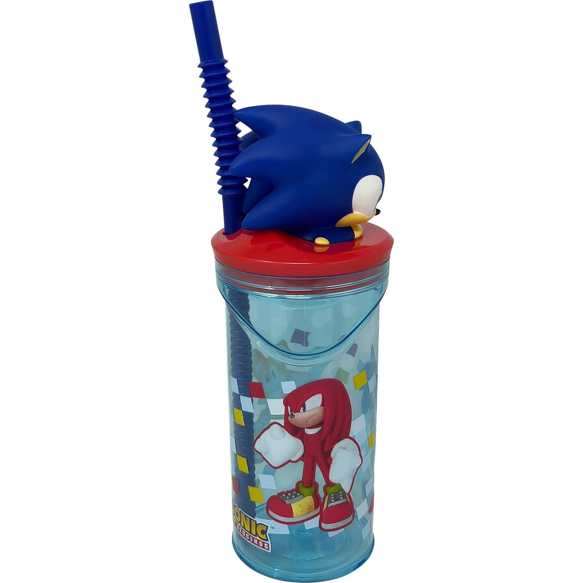 Bicchiere 360ml con Cannuccia e Personaggio 3D Borraccia per Bambini e Ragazzi