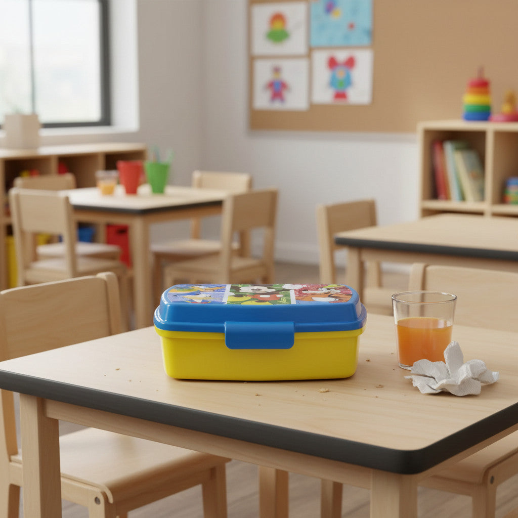MICKEY MOUSE - Contenitore Portapranzo Porta merenda Scatola Sandwich Box per Bambini - BPA Free - TOPOLINO