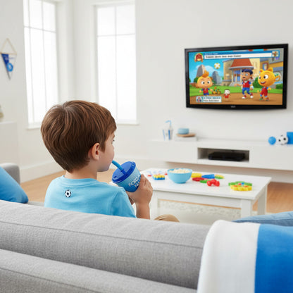 Kids' Cup Con Cannuccia e coperchio Riutilizzabile - 430 ml