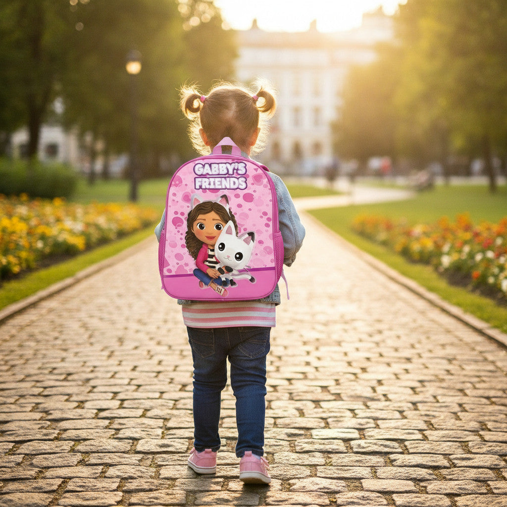 Zaino 3D per bambini Zainetto Asilo Infanzia per la Scuola e tempo libero con chiusura lampo GABBY