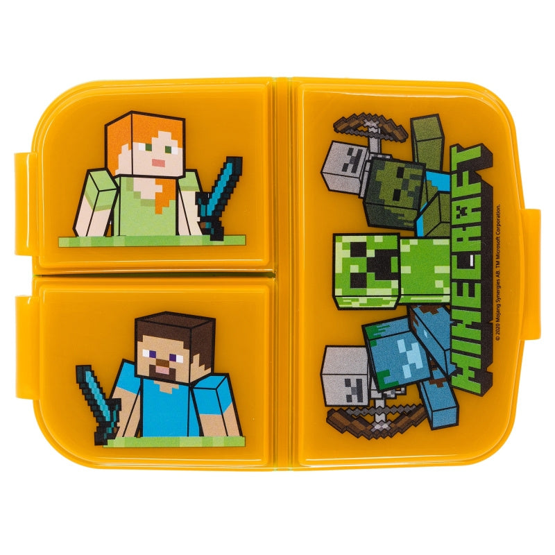 Porta Merenda Scuola con 3 scomparti Portamerenda in Plastica Bambini Pranzo Launch Box