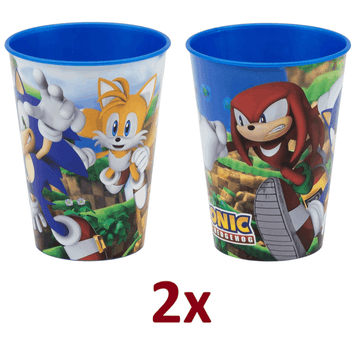 Set 2 Bicchieri  Bambini 260 ml in plastica Senza BPA  Ragazzi SONIC