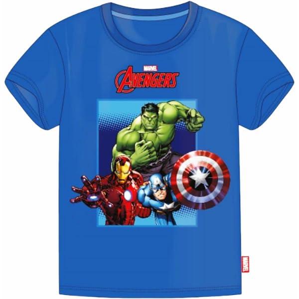 Maglietta in Cotone Maglia  Ragazzo T-Shirt Abbigliamento Bambino  AVENGERS Hulk