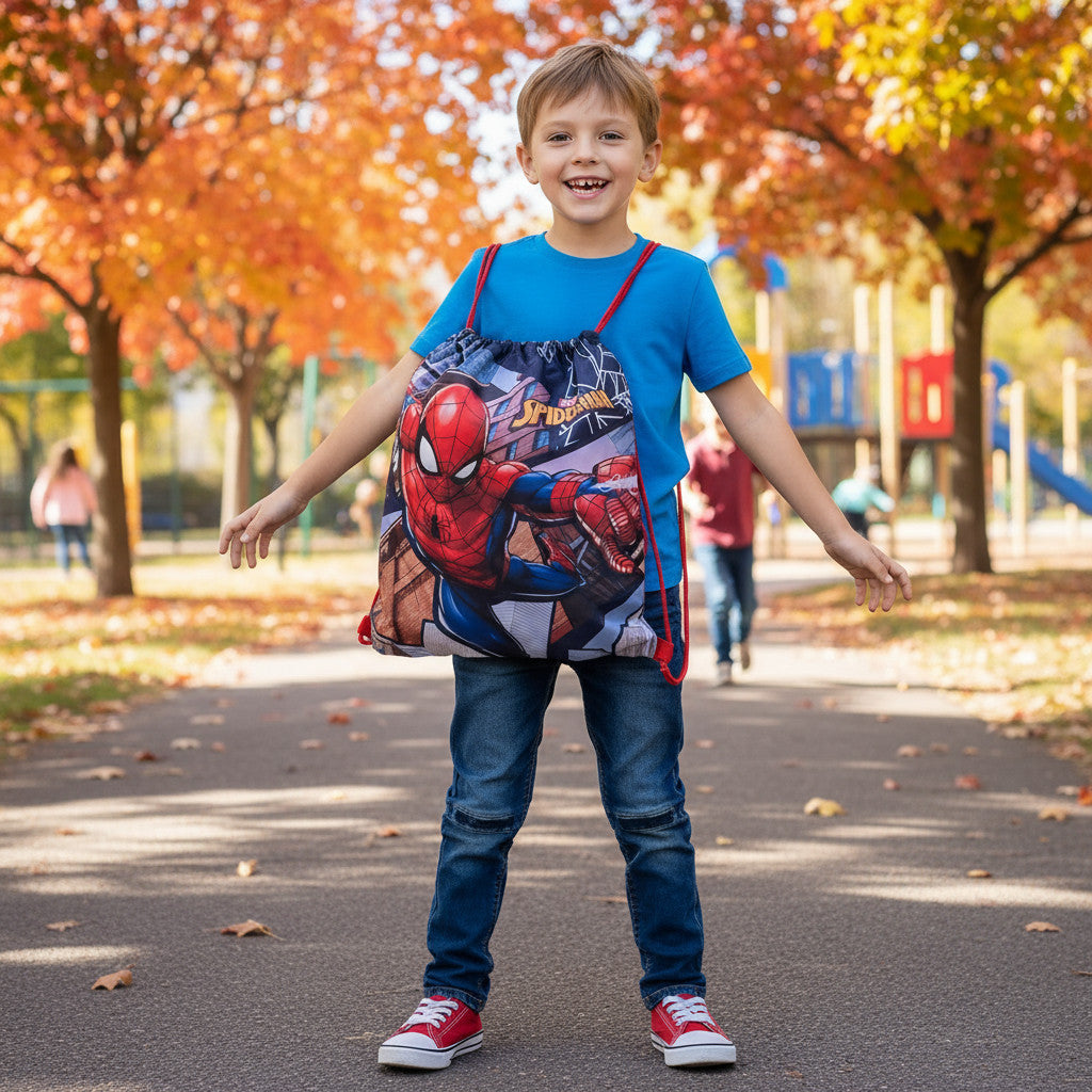 Sacca Sportiva  Bambino, Borsa Zaino  Asilo, Palestra, Piscina, Viaggio, Portascarpe Spierman