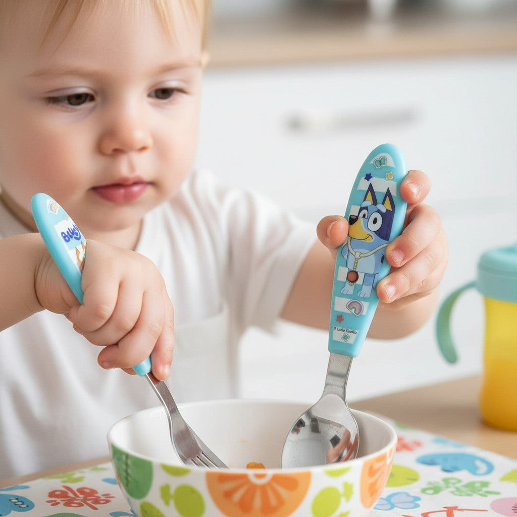 Set Posate per Bambini in Acciaio Inossidabile - Forchetta e Cucchiaio