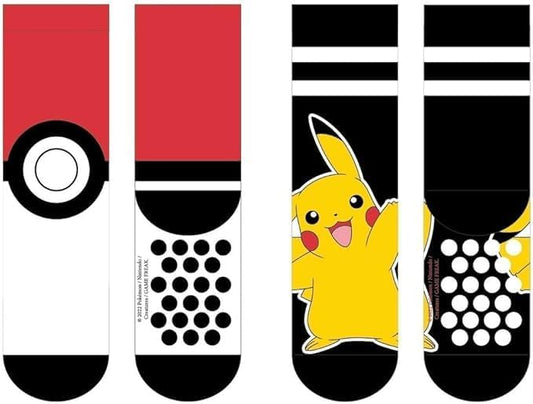 2 paia Calzini antiscivolo ufficiali bambino calze anti scivolo  POKEMON (37-39)