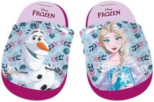 Pantofole Ciabatte per Bambini e Ragazzi Morbide e Calde per FROZEN (Multicolore, Sistema Taglie Cal