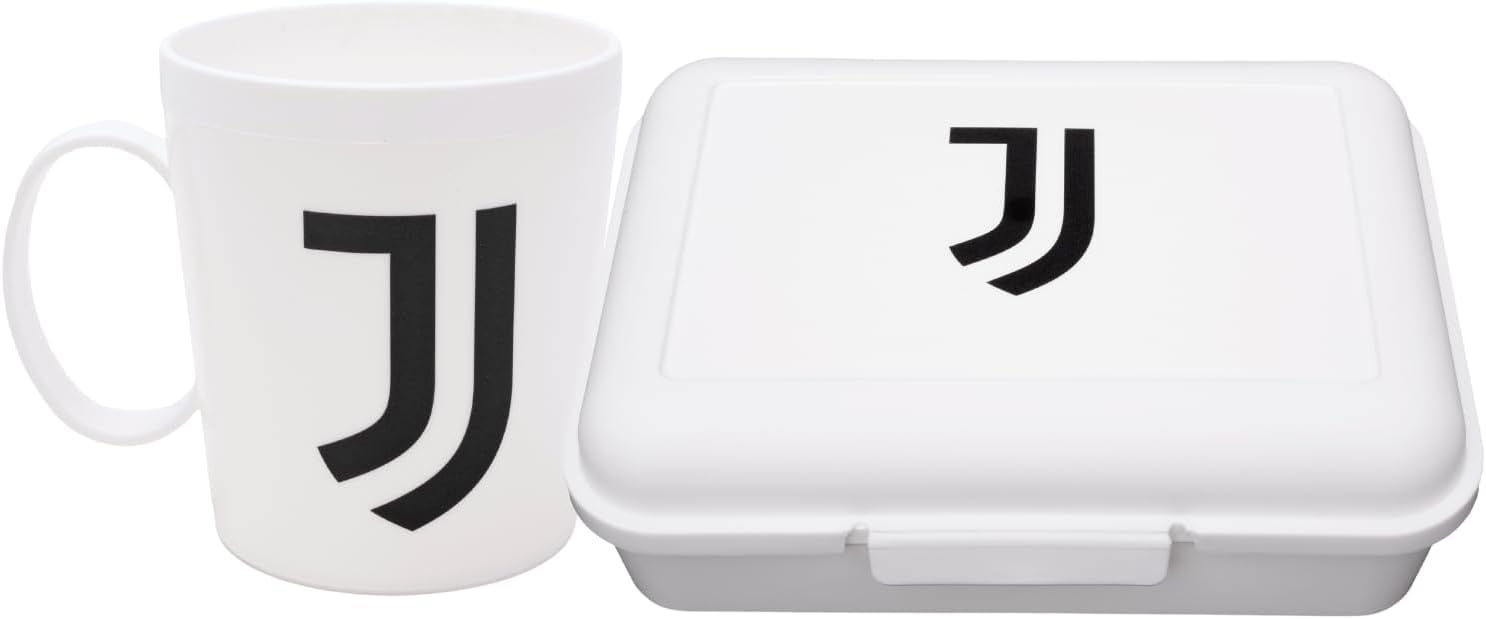 Porta Merenda Tazza Store Ufficiale - Set Box Lunch Portamerenda e Pranzo  Merenda Colazione Bambini – ottima Idea Regalo Compleanno o  la Scuola - in Plastica, Pvc Free  JUVENTUS