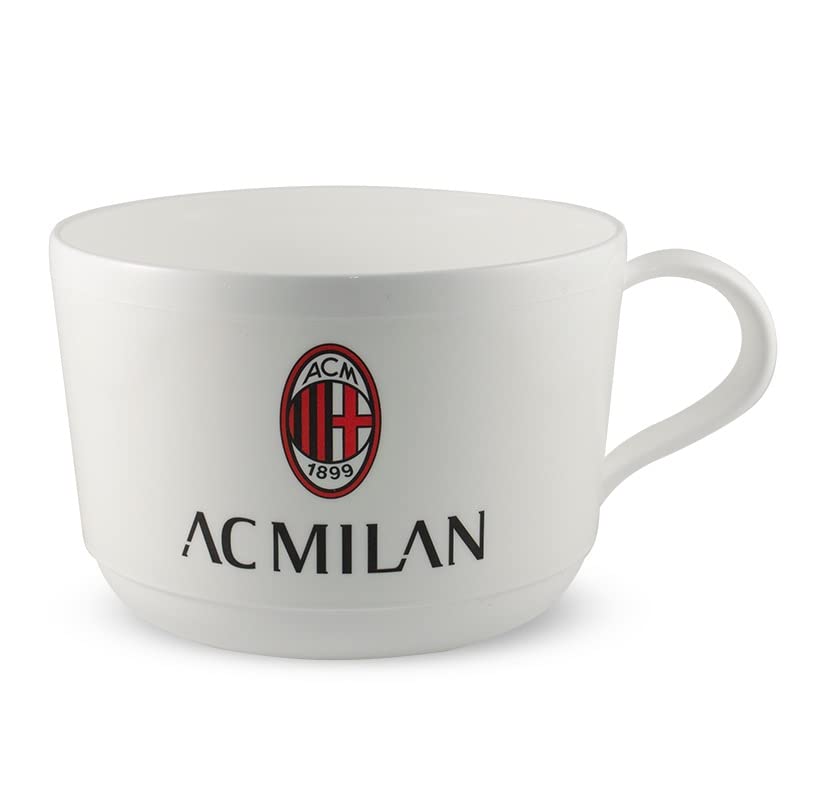 Tazza Ufficiale Tazzone in plastica 360ml  Microonde con manico Tifoso colazione BPA-free Made in Italy - MILAN