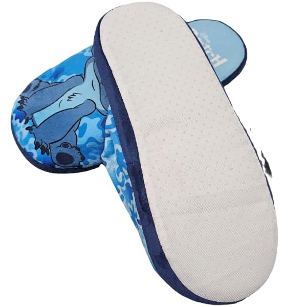 Pantofole Ciabatte per Bambini e Ragazzi Morbide e Calde per STITCH (Azzurro, Sistema Taglie Calzatu 5
