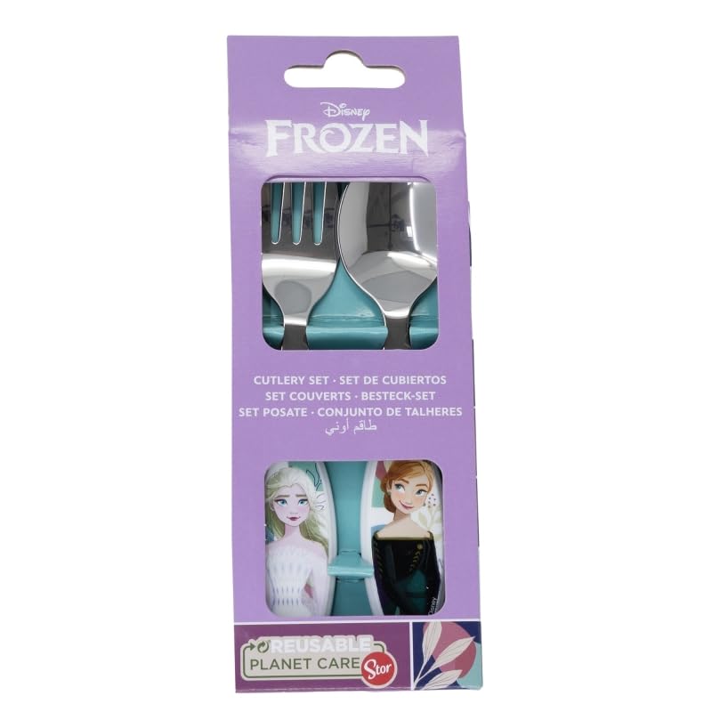FROZEN | Set Posate  Bambini in Acciaio Inossidabile - Forchetta e Cucchiaio (Frozen)